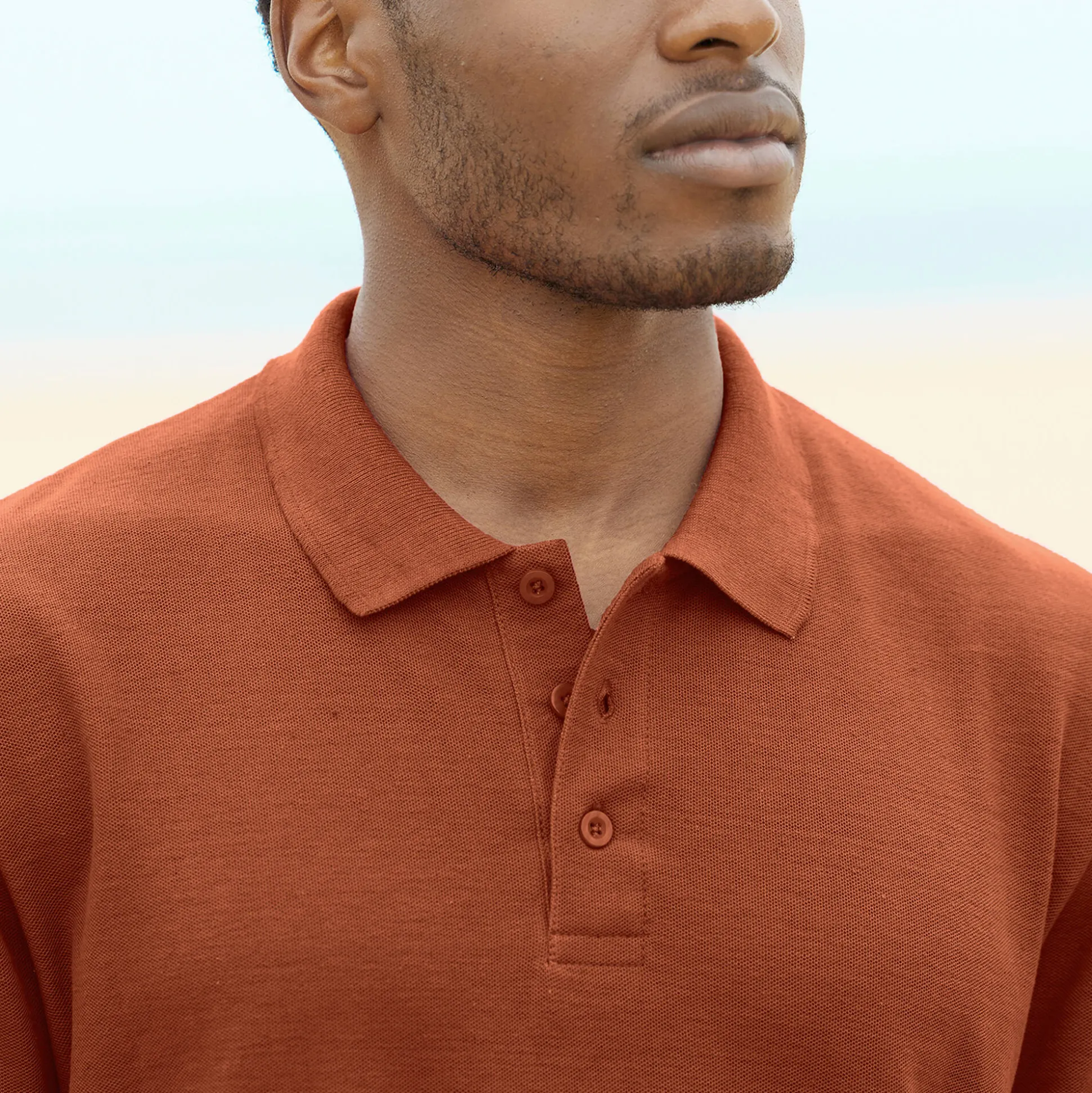 Effen polo in piquétricot met korte mouwen