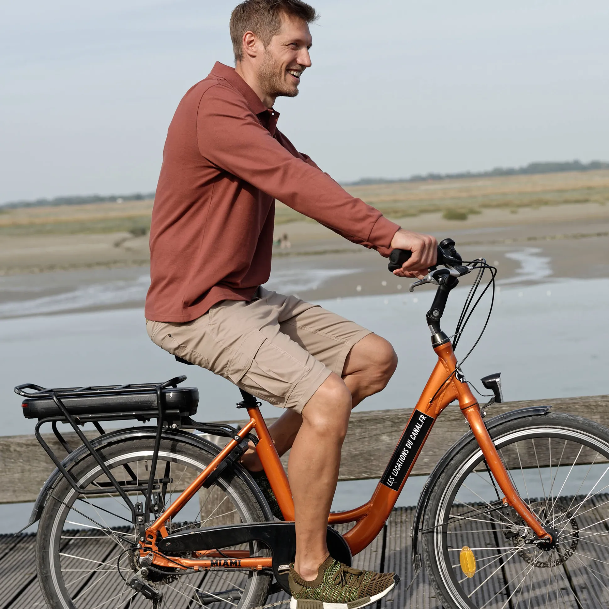 Effen polo in piquétricot met lange mouwen