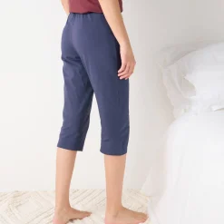 Effen 3/4-pyjamabroek met geplaatste print
