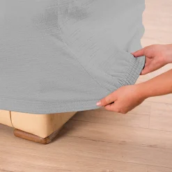Effen rekbare hoes voor fauteuil en zitbank met armleuningen
