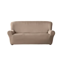 Effen rekbare hoes voor fauteuil en zitbank met armleuningen