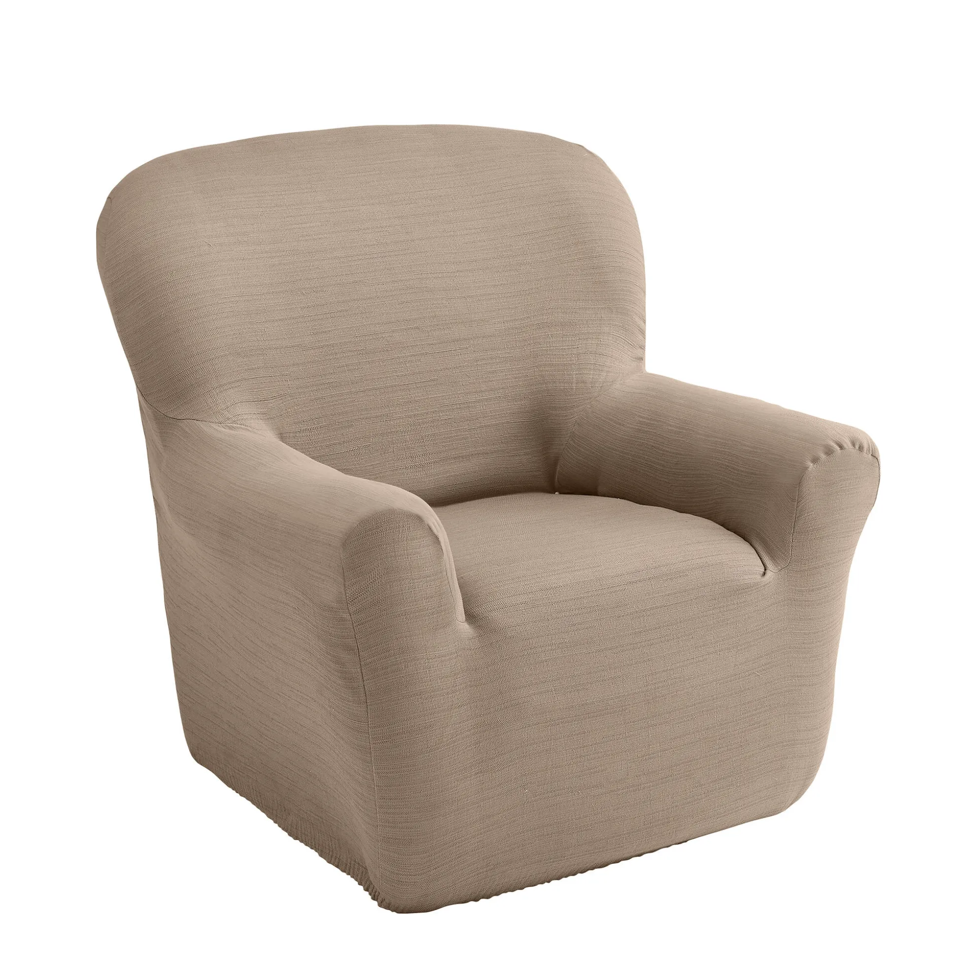 Effen rekbare hoes voor fauteuil en zitbank met armleuningen