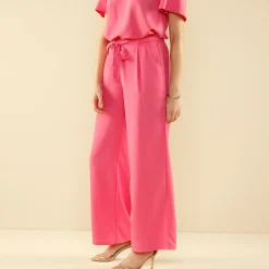 Effen, ruime en soepele broek