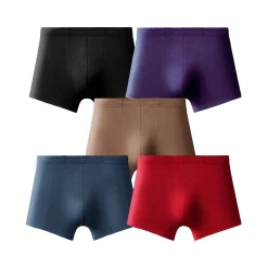 Effen shorty met elastische, overtrokken tailleband - set van 5