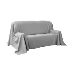 Effen sprei in zeildoekstof
