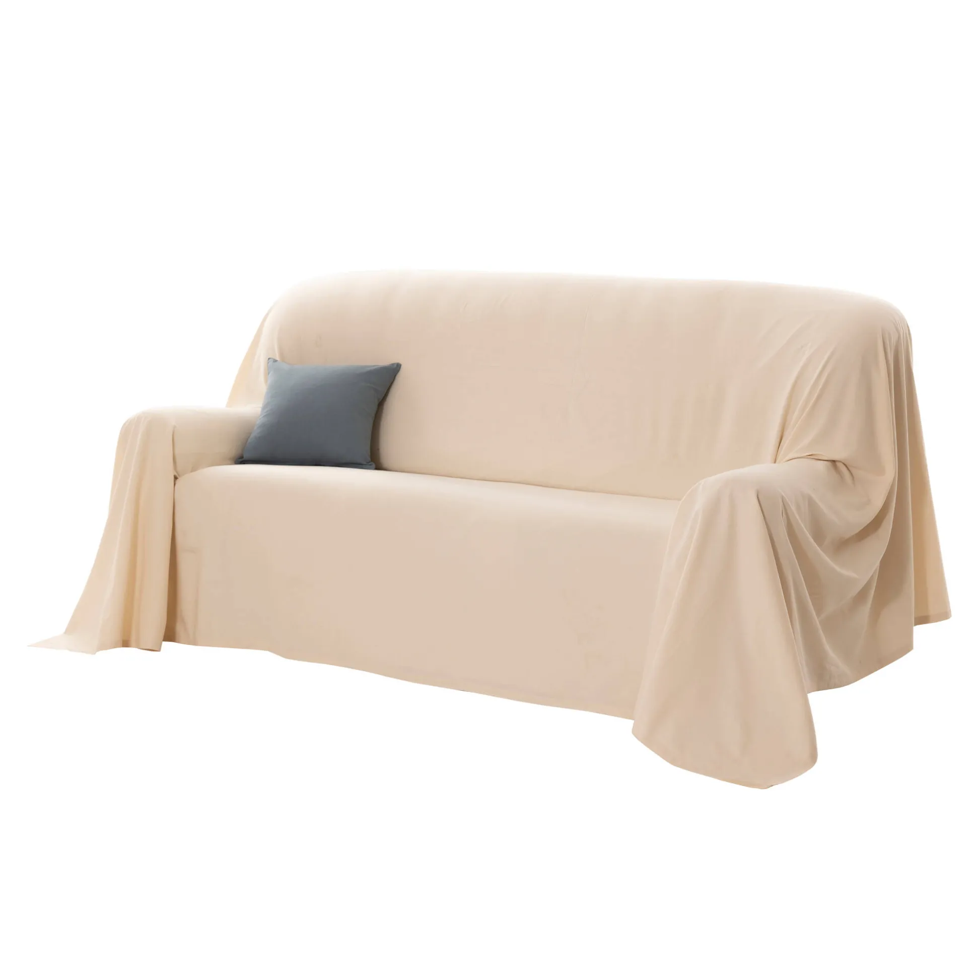 Effen sprei in zeildoekstof