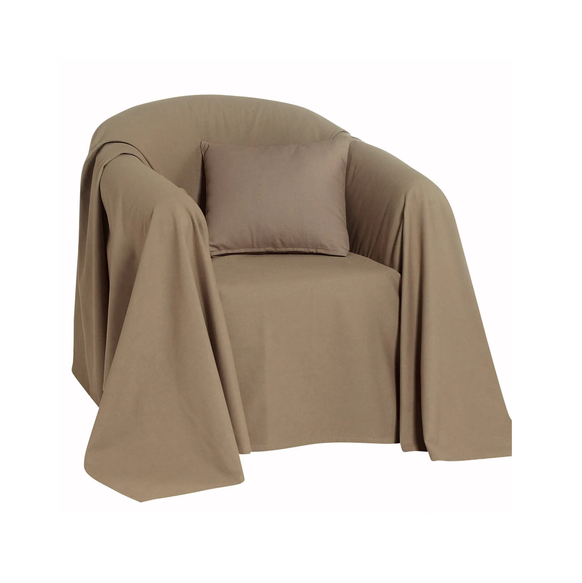 Effen sprei in zeildoekstof
