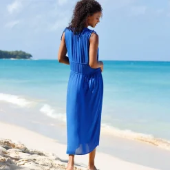 Effen strandjurk, crepon
