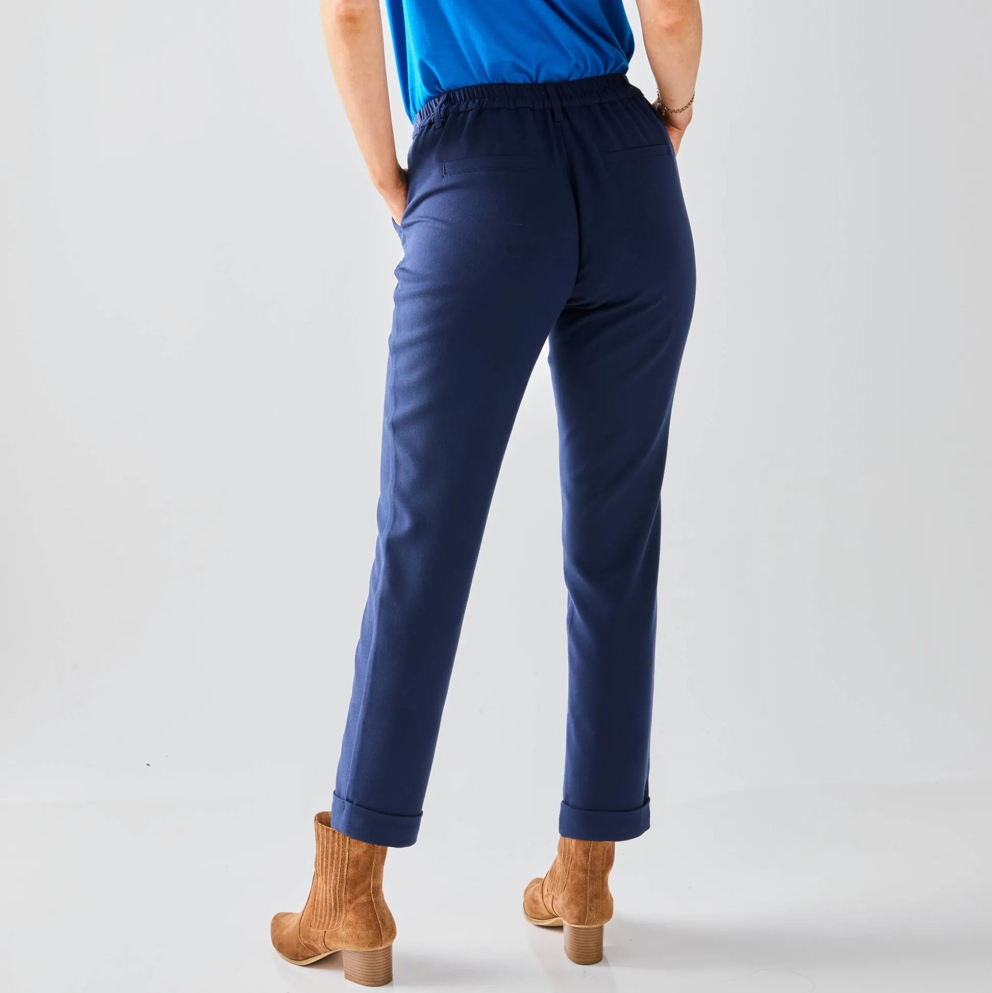 Effen tapered 7/8-broek