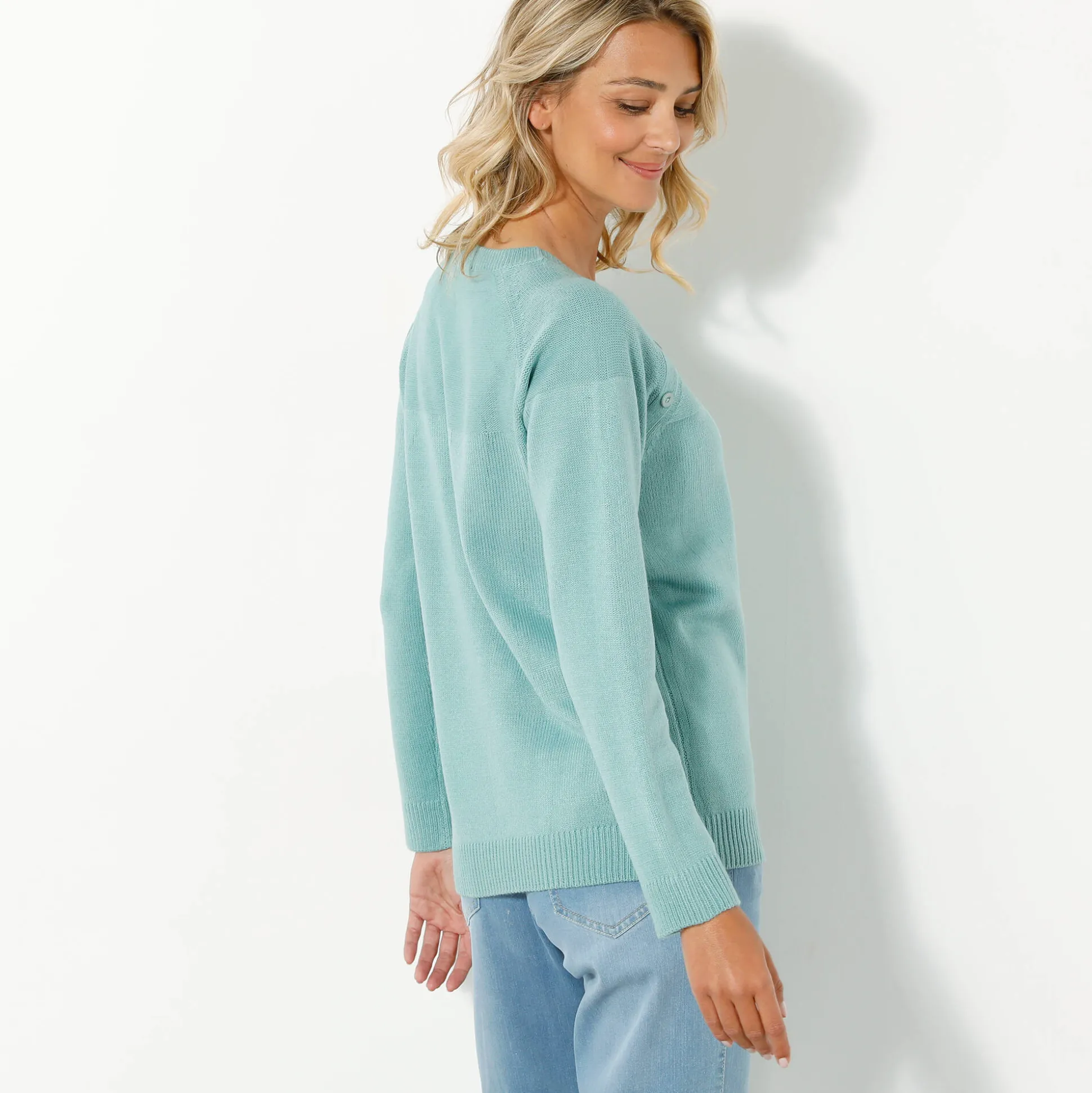 Effen trui in marinestijl