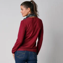 Effen trui met ronde hals, zachte touch