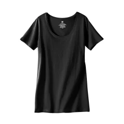 Effen T-shirt in biokatoen met ronde hals, eco-verantwoord