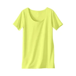 Effen T-shirt in biokatoen met ronde hals, eco-verantwoord