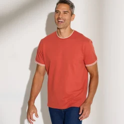 Effen T-shirt in piquétricot, korte mouwen