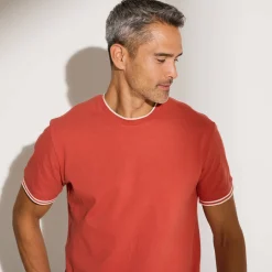 Effen T-shirt in piquétricot, korte mouwen