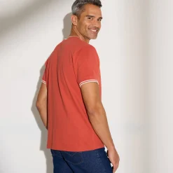 Effen T-shirt in piquétricot, korte mouwen