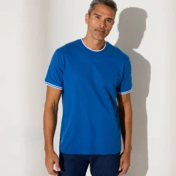 Effen T-shirt in piquétricot, korte mouwen