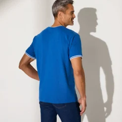 Effen T-shirt in piquétricot, korte mouwen