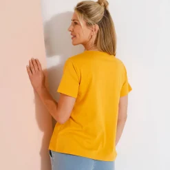 Effen T-shirt met korte mouwen