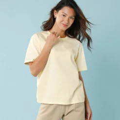 Effen T-shirt met korte mouwen, kleine lengtes