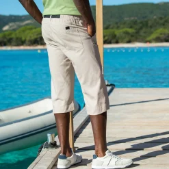 Elastische 3/4-broek + bijpassende ceintuur