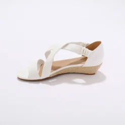 Elastische sandalen met sleehak, kunststof