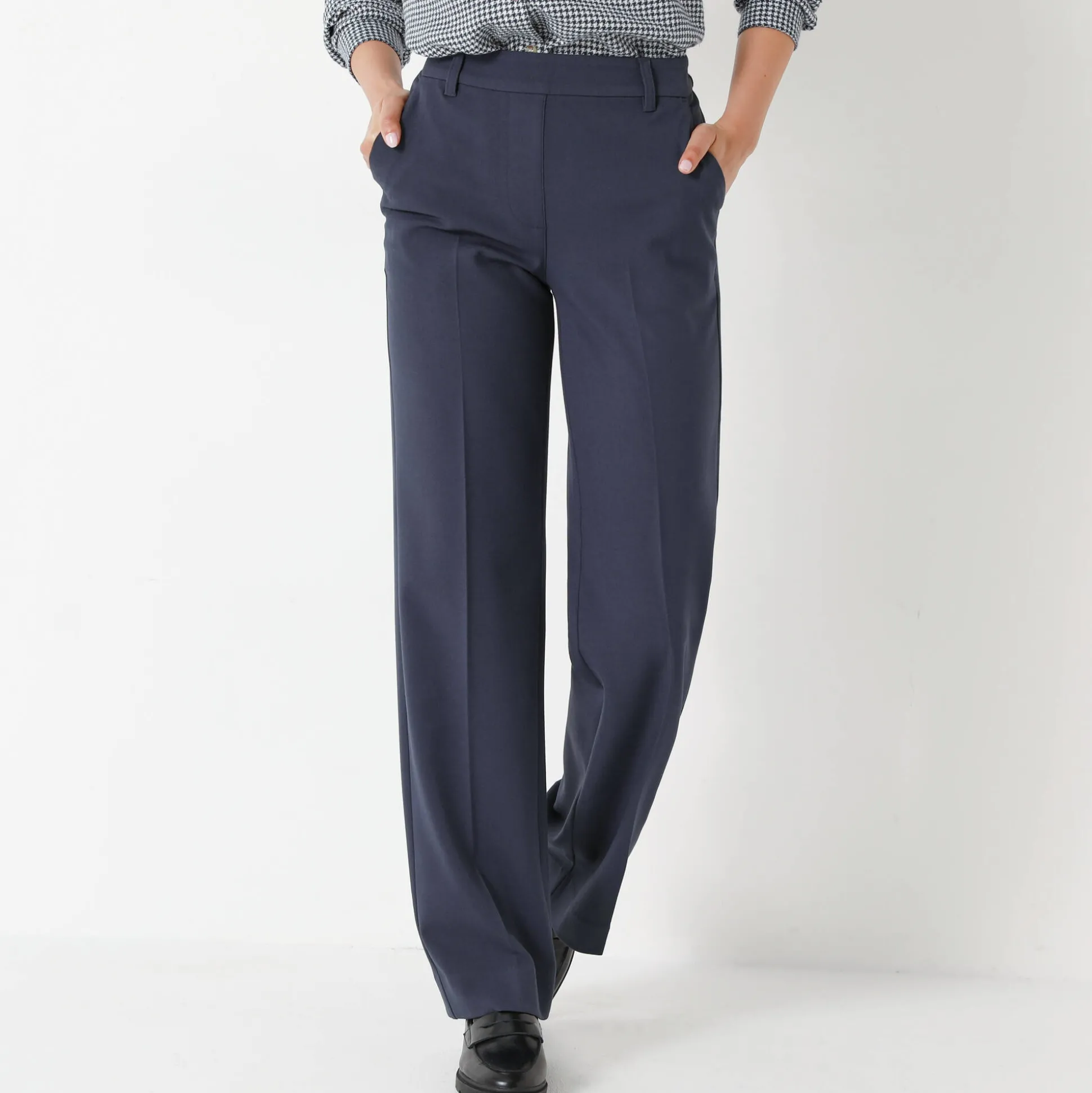 Elegante, rechte broek, effen