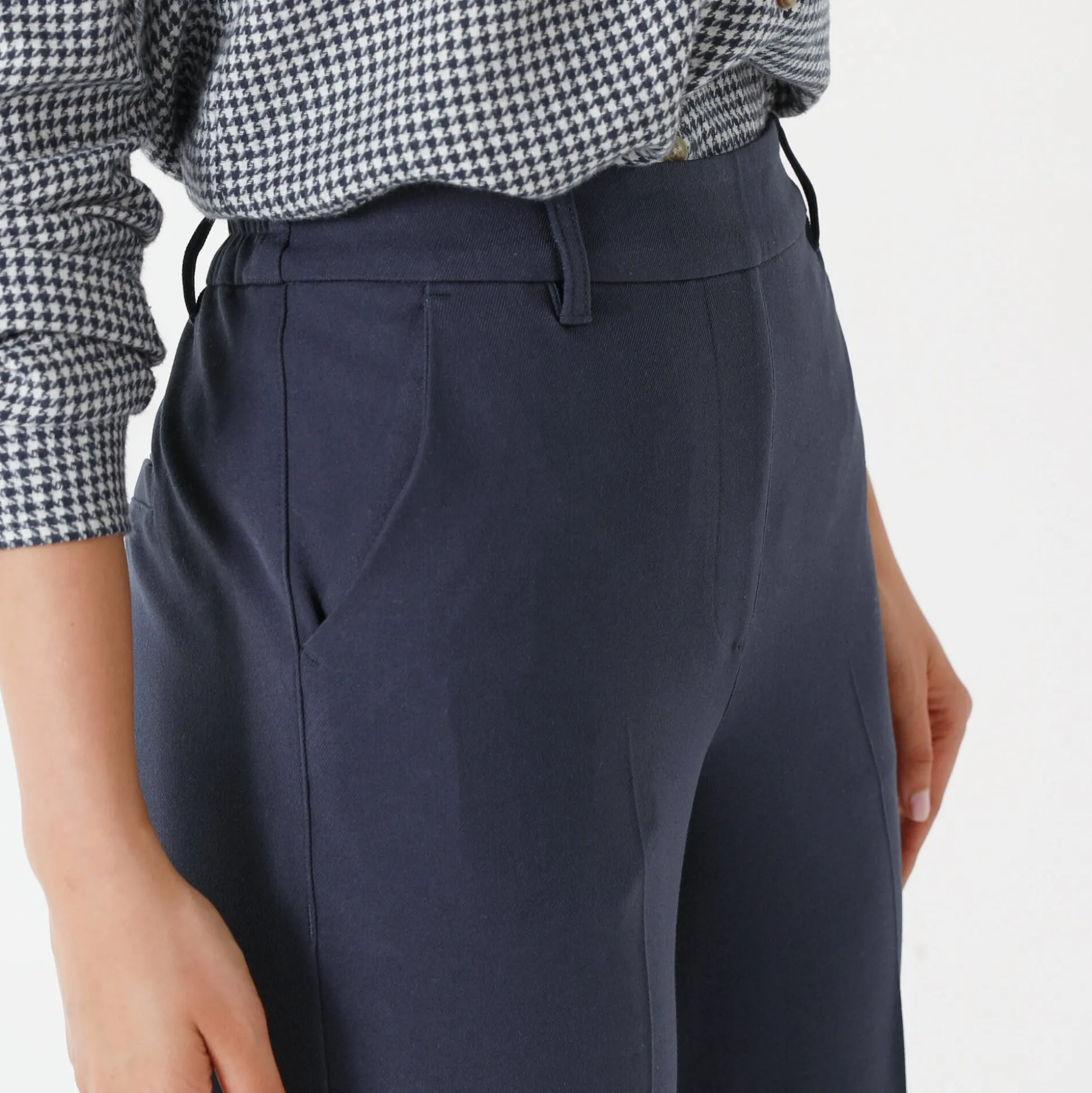 Elegante, rechte broek, effen