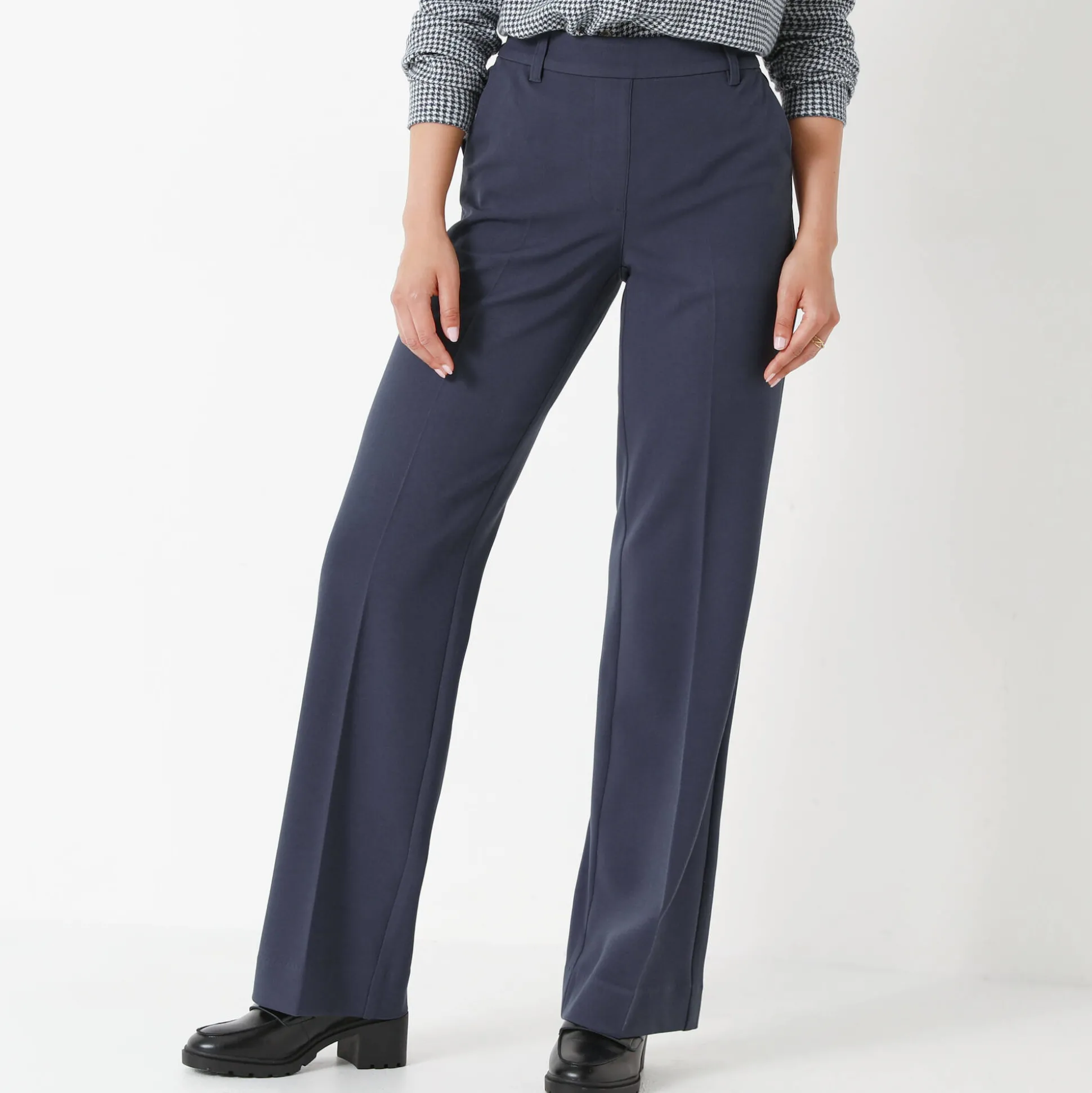 Elegante, rechte broek, effen
