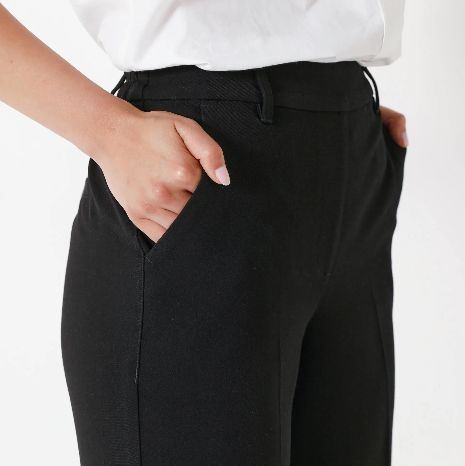 Elegante, rechte broek, effen