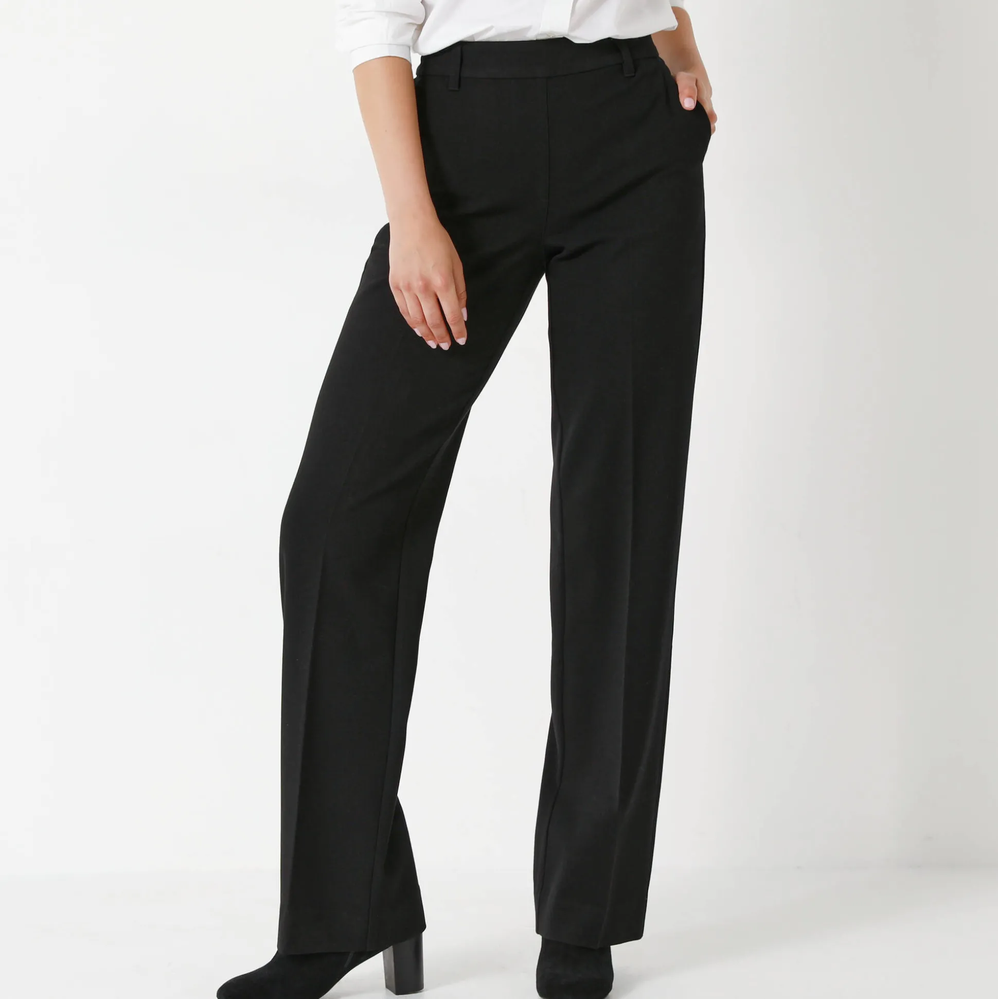 Elegante, rechte broek, effen