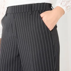 Elegante, rechte broek, gestreept
