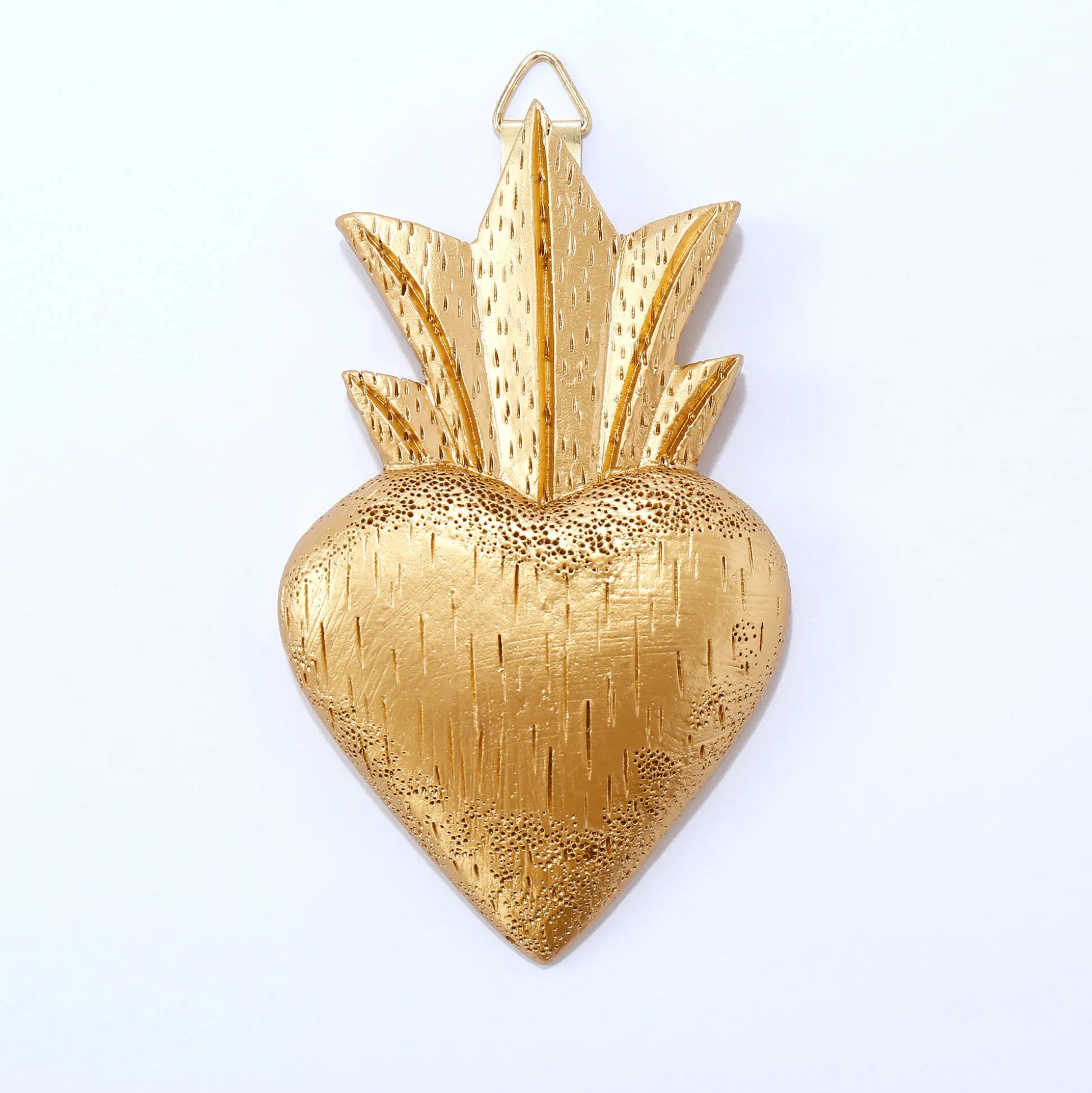 Ex-voto decoratie, goudkleurig polyhars - set van 3