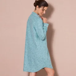 Flanellen nachthemd in liketmodel met bloemenprint