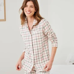 Flanellen pyjama met ingeweven ruiten