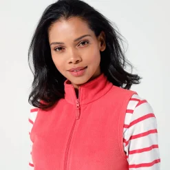 Fleece jasje met rits, zonder mouwen
