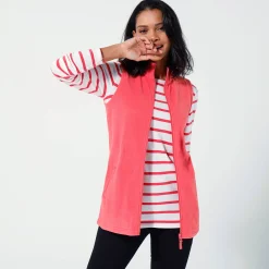 Fleece jasje met rits, zonder mouwen