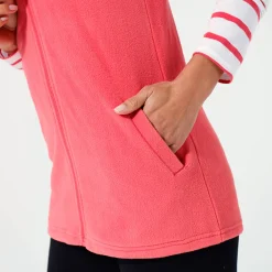 Fleece jasje met rits, zonder mouwen
