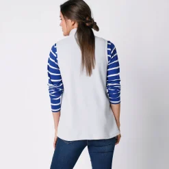 Fleece jasje met rits, zonder mouwen