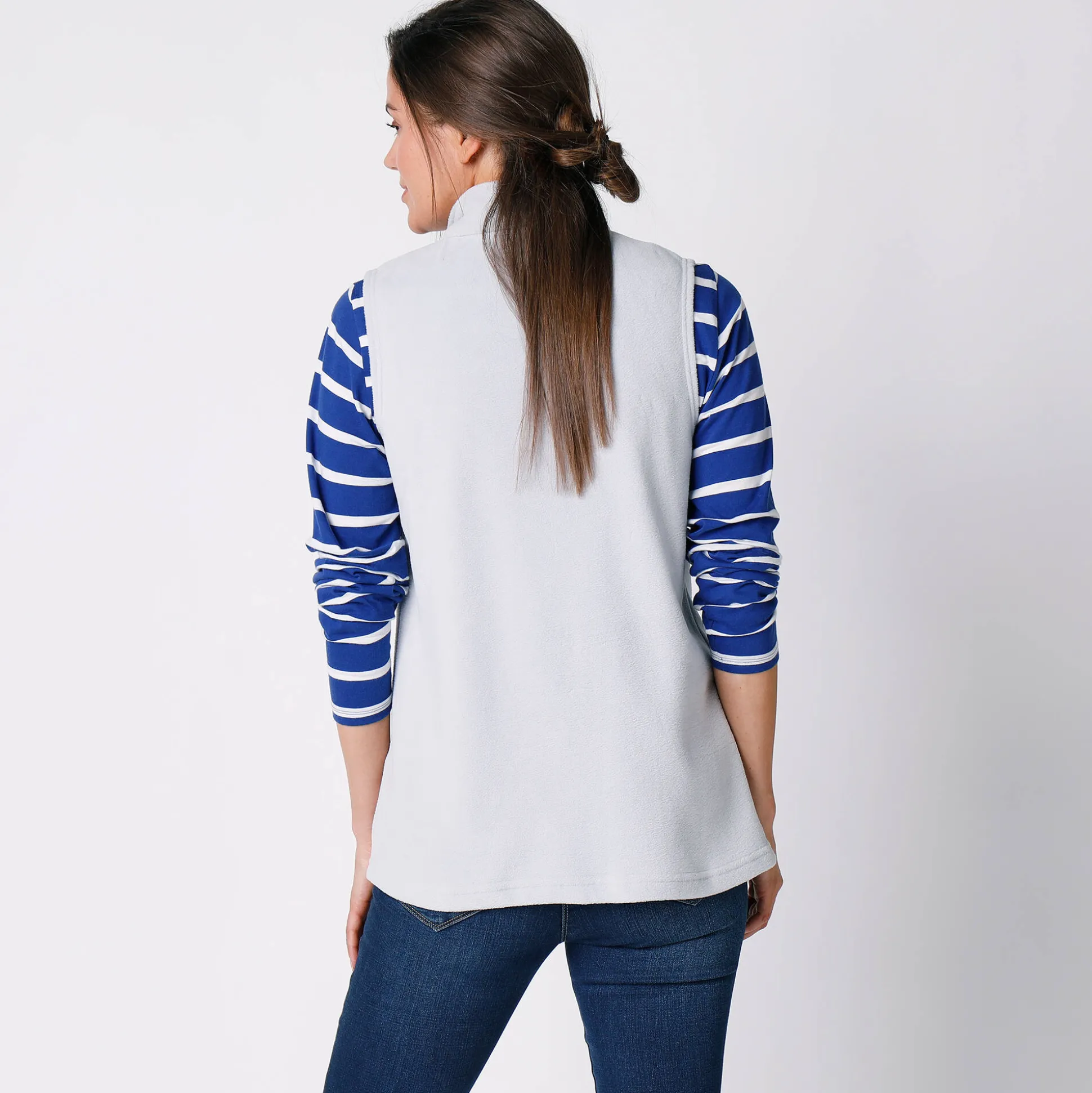 Fleece jasje met rits, zonder mouwen
