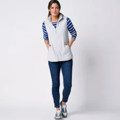 Fleece jasje met rits, zonder mouwen