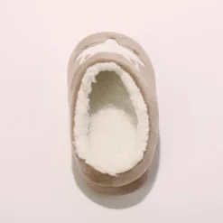 Fleece muiltjes met vossenborduursel