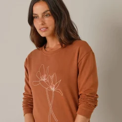 Fleece pyjamabroek met bloemenprint