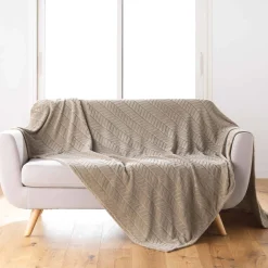 Fleeceplaid met reliëf en pluche gevoel