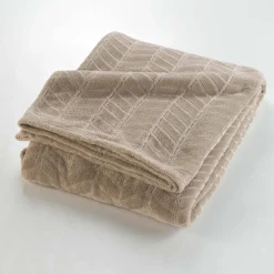 Fleeceplaid met reliëf en pluche gevoel