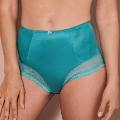 Gaineslip in glanstricot en kant Salford - set van 2