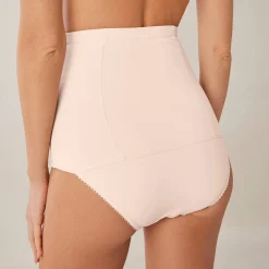 Gaineslip met taillegordel en afslankende kant
