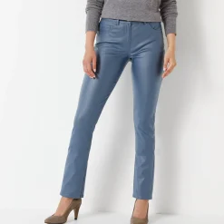 Gecoate rechte broek