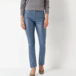 Gecoate rechte broek