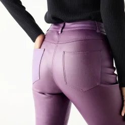 Gecoate rechte broek